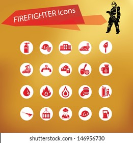 Fire icon set,vector