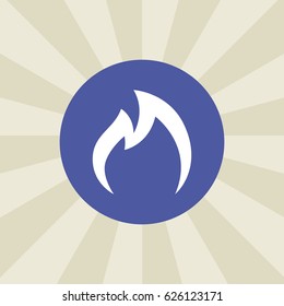 fire icon. sign design. background