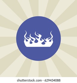 fire icon. sign design. background