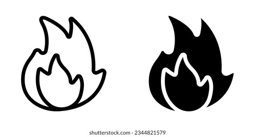 Fire icon. sign for mobile concept and web design. vector illustration