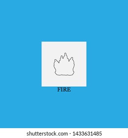 fire icon sign signifier vector