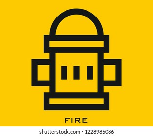 Fire icon signs