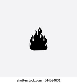 Fire icon silhouette vector illustration