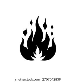 Icono de fuego Diseño simple plano 