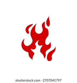 Feuer Symbol einfaches Design rot Feuer Glyphe Stil