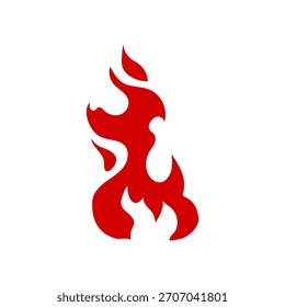 Feuer Symbol einfaches Design rot Feuer Glyphe Stil