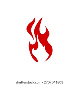 Feuer Symbol einfaches Design rot Feuer Glyphe Stil