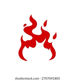 Feuer Symbol einfaches Design rot Feuer Glyphe Stil