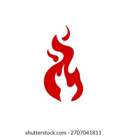 Feuer Symbol einfaches Design rot Feuer Glyphe Stil