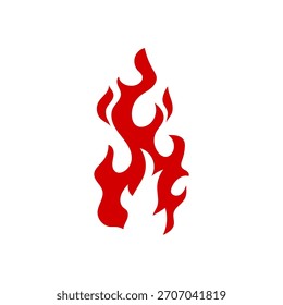 ícone de fogo design simples estilo de glifo de fogo vermelho