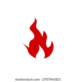 Feuer Symbol einfaches Design rot Feuer Glyphe Stil