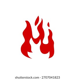 Feuer Symbol einfaches Design rot Feuer Glyphe Stil