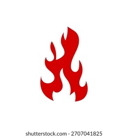 Feuer Symbol einfaches Design rot Feuer Glyphe Stil