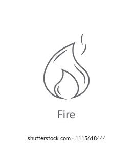Fire icon. Simple element illustration. Fire symbol design from Insurance collection set. Can be used for web and mobile on white background