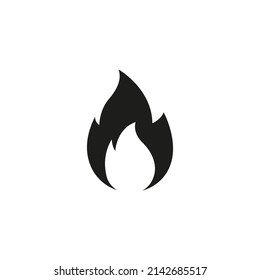 Fire icon. Simple flat vector illustration on a white background.