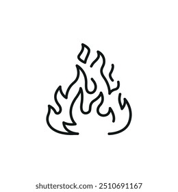 Icono de fuego. Icono de fuego simple para las redes sociales, el App y el Diseño web. Ilustración vectorial