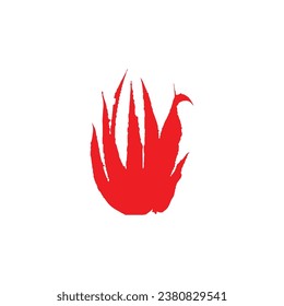 Fire icon. Simple style grill restaurant poster background symbol. Fire brand logo design element. Fire t-shirt printing. Vector for sticker.