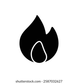 fire icon Simple thin line logo