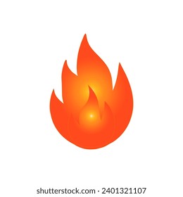 Icono de fuego. Signo vectorial simple