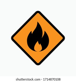 Fire Icon. Spirit Symbol. Flamable Sign.