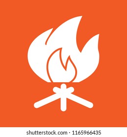 Fire icon, stock vector illustration, EPS10.