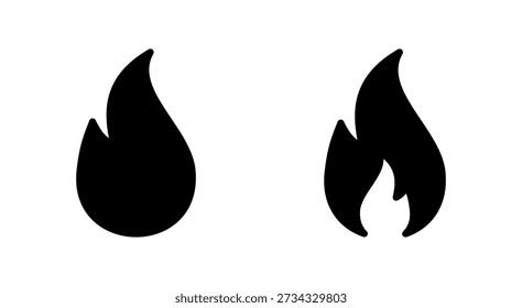Fire icon symbol for apps and websites. fire sign and symbol