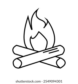 Fire Icon or symbol on White Background