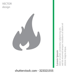 Fire icon. Fire symbol. Stop fire. Escape from fire. Vector
