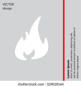 Fire icon. Fire symbol. Stop fire. Escape from fire. Vector