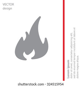 Fire icon. Fire symbol. Stop fire. Escape from fire. Vector