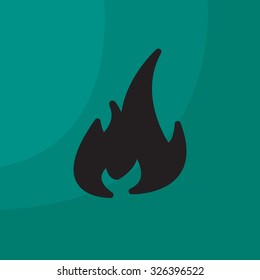 Fire icon. Fire symbol. Stop fire. Escape from fire. Vector