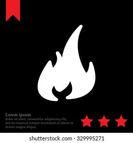 Fire icon. Fire symbol. Stop fire. Escape from fire. Vector