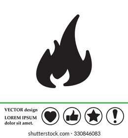 Fire icon. Fire symbol. Stop fire. Escape from fire. Vector