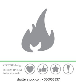Fire icon. Fire symbol. Stop fire. Escape from fire. Vector