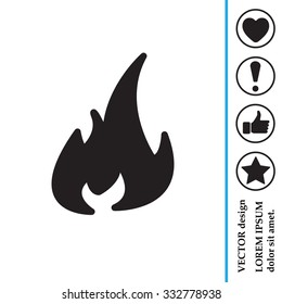 Fire icon. Fire symbol. Stop fire. Escape from fire. Vector