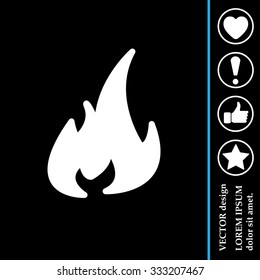 Fire icon. Fire symbol. Stop fire. Escape from fire. Vector