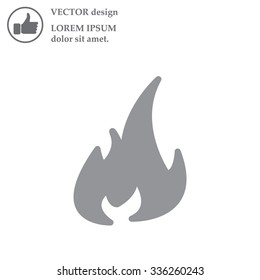 Fire icon. Fire symbol. Stop fire. Escape from fire. Vector