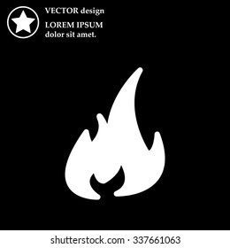 Fire icon. Fire symbol. Stop fire. Escape from fire. Vector