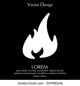 Fire icon. Fire symbol. Stop fire. Escape from fire. Vector