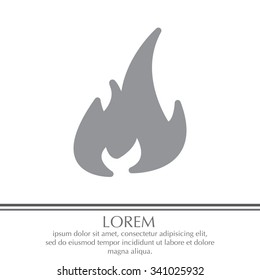 Fire icon. Fire symbol. Stop fire. Escape from fire. Vector