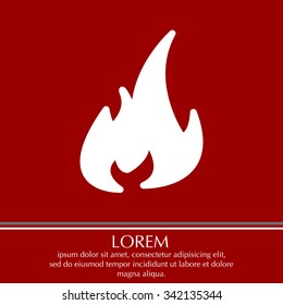 Fire icon. Fire symbol. Stop fire. Escape from fire. Vector