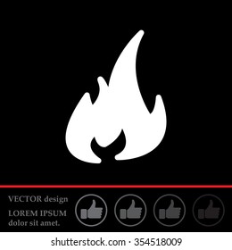 Fire icon. Fire symbol. Stop fire. Escape from fire. Vector