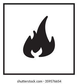 Fire icon. Fire symbol. Stop fire. Escape from fire. Vector