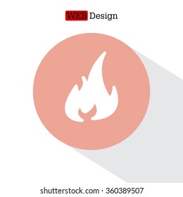 Fire icon. Fire symbol. Stop fire. Escape from fire. Vector