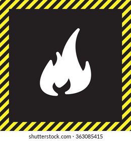 Fire icon. Fire symbol. Stop fire. Escape from fire. Vector