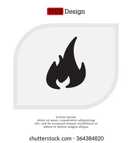 Fire icon. Fire symbol. Stop fire. Escape from fire. Vector