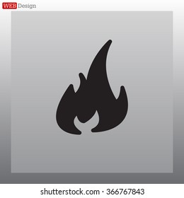 Fire icon. Fire symbol. Stop fire. Escape from fire. Vector