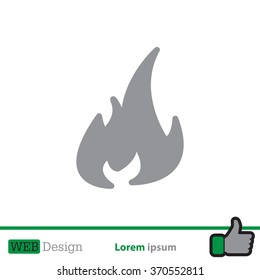 Fire icon. Fire symbol. Stop fire. Escape from fire. Vector