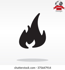 Fire icon. Fire symbol. Stop fire. Escape from fire. Vector