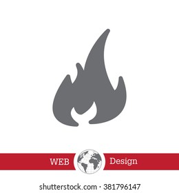 Fire icon. Fire symbol. Stop fire. Escape from fire. Vector